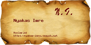 Nyakas Imre névjegykártya